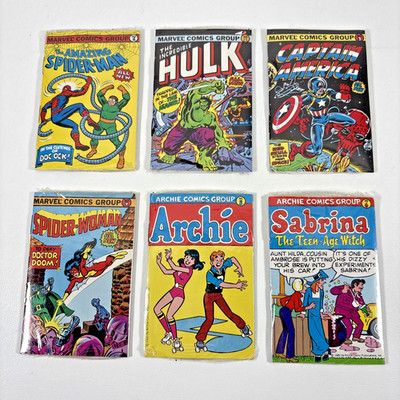 Marvel Mini Comics VINTAGE 1981 Bubble Funnies COMPLETE SET of 6 FACTORY SEALED