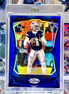 2024 Panini Dak Prescott - Blue COLOR MATCH Holo /75 - Dallas Cowboys