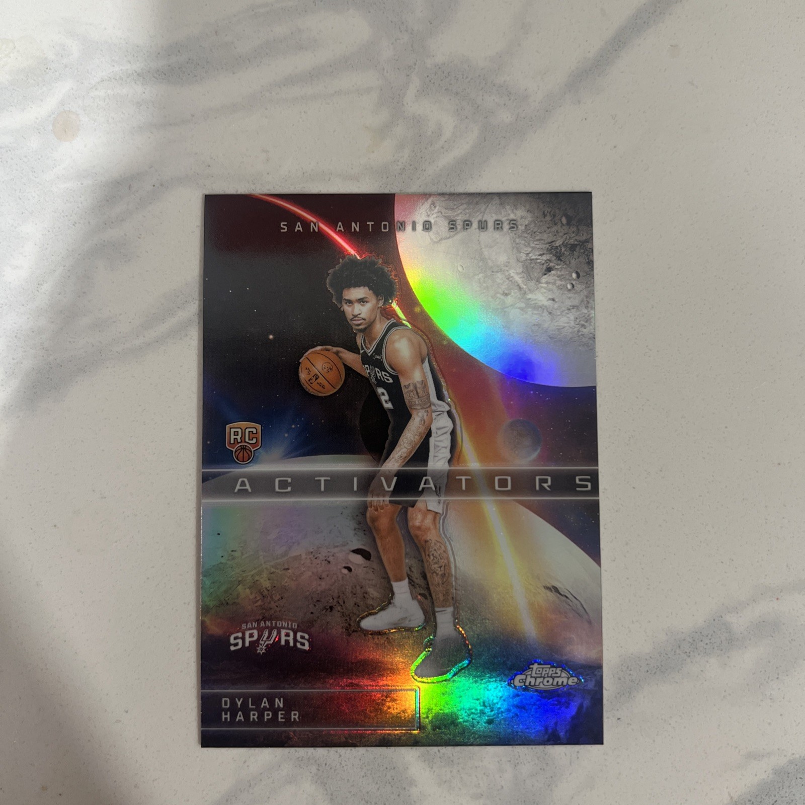 2025-26 Topps Chrome Dylan Harper ROOKIE RAY WAVE ACTIVATORS REFRACTOR RC