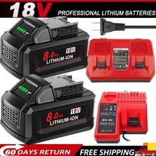 PACK 8.0Ah For Milwaukee For M18 18V Extended Capacity Battery 48-11-1860