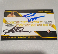 Slaps Collection Alexander "Drago" Volkov & Tank Abbott Dual Signed Trading Card