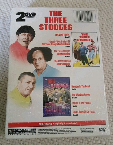 The Three Stooges - 2-Pack (DVD, 2003) Brand New/Sealed - Imagen 2 de 8