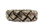 Vtg Sterling Silver ECCLESIASTES 4:12 Engraved Inside Textured Woven Band 10.25