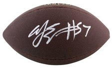 Bills A.J. Epenesa Authentic Signed Wilson Super Grip Nfl Football BAS Witnessed