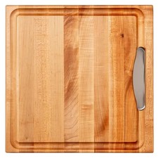 John Boos Reversible Wood Cutting Board with Juice Groove Tray, Maple