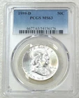 1959-D Franklin Half Dollar PCGS MS63 99% FBL Frosty White Just Graded PQ #J279H