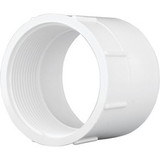 Charlotte Pipe 3 In. Hub x 3 In. FPT Schedule 40 DWV PVC Adapter Charlotte Pipe