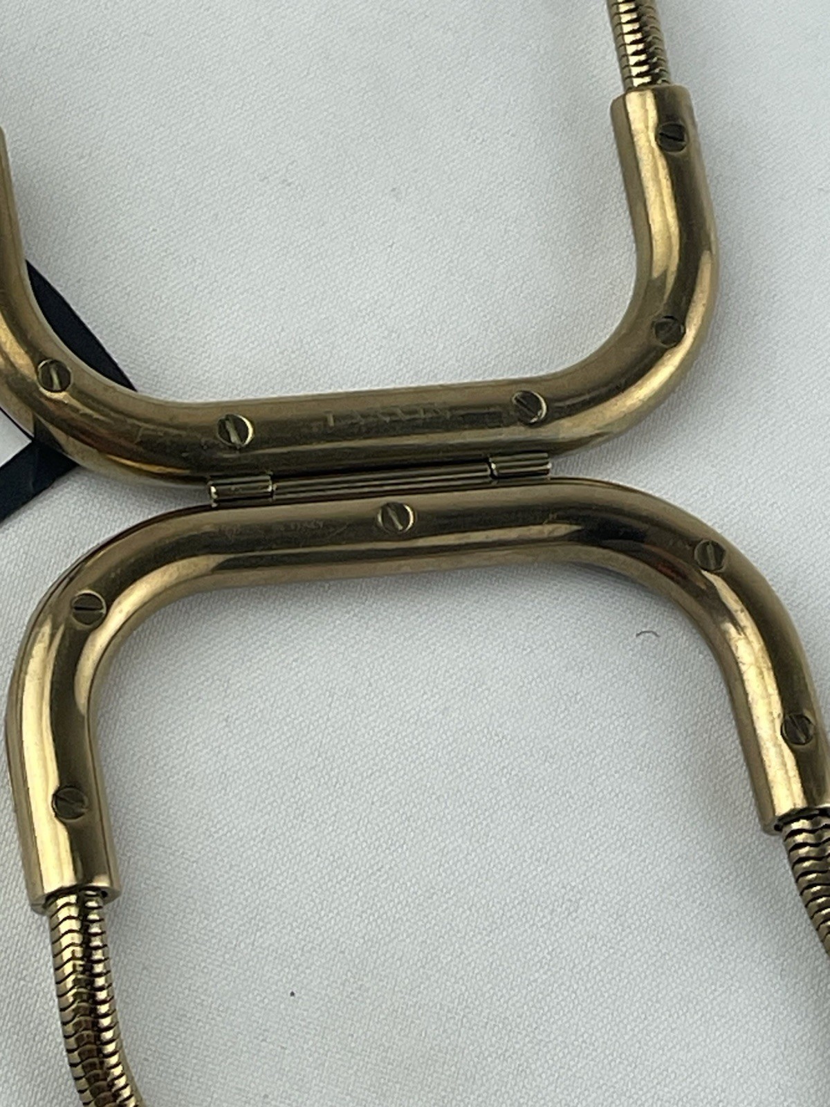 Lanvin Python Metal Leather Brass Snake Chain Nec… - image 12