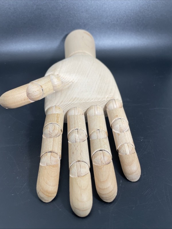 Wooden Articulated Right Hand Mannequin Jointed Artist Model 12"