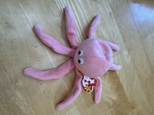 Ty Beanie Babies Inky the Octopus Pink Plush w/ Tag Style 4028 1994 Vintage