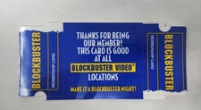 Vintage Complete Original Genuine Blockbuster Video Membership Card Rare Unused