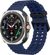 Soft Silicone Strap Compatible with Samsung Galaxy Watch Ultra 47mm Waterproof