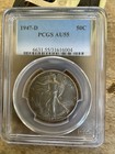 1947-D WALKING LIBERTY HALF DOLLAR PCGS AU-55 Coin — photo 1
