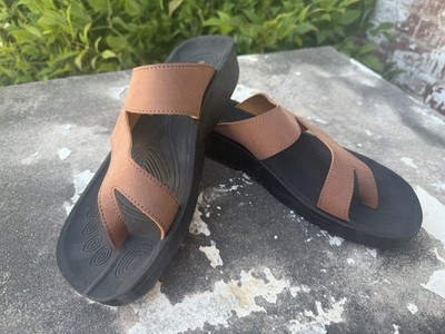 Aerothotic Odal Split Toe Womens Arch Support Sandal Brown Sz 40 US 9.5