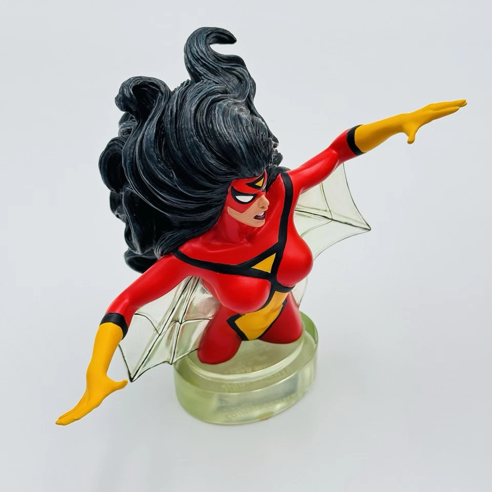 "Estatuilla mini busto Bowen Designs Marvel La Mujer Araña 6"" de alto EN CAJA 2005 DE COLECCIÓN" Foto 3 de 4