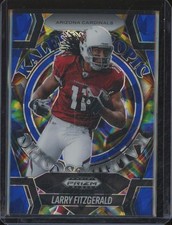 2025 Panini Prizm Black LARRY FITZGERALD #12 Kaleidoscopic Blue Ice /125 JA129