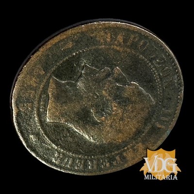 France 1855 Napoleon III 10 Centimes Coin Bronze Second Empire KM