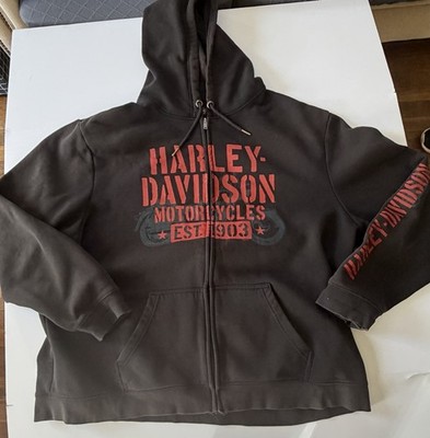 Harley-Davidson Nashville, TN Zip-up Hoodie Sweatshirt. Black W