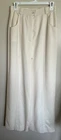 Authentic Chanel Boutique Cream Wool Signature Logo Buttons Pants Size 36 Read