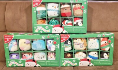 YOU PICK- SQUISHMALLOWS CHRISTMAS 4” ORNAMENTS PACK COLLECTION 2023  KELLYTOY