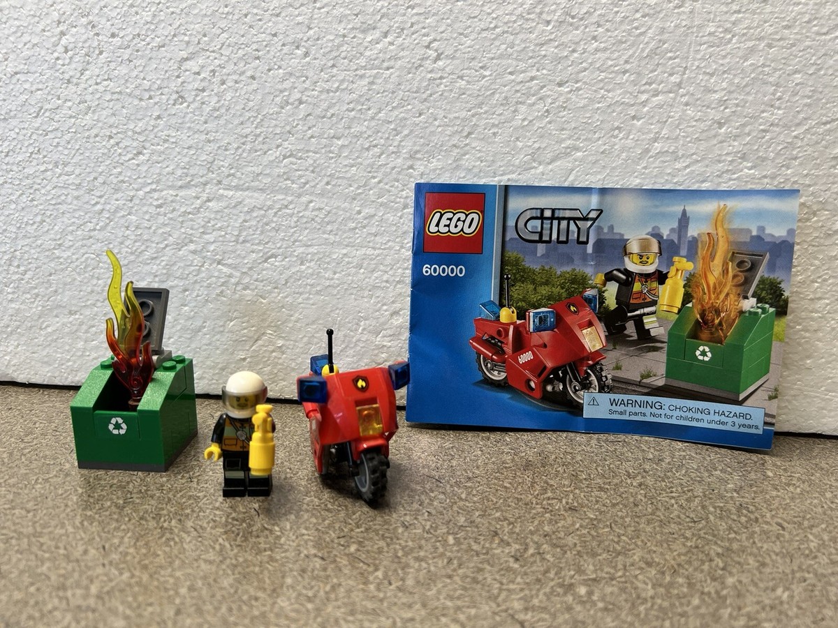 LEGO City Set #60000 Complete ( Fire Motorcycle, Fireman, Dumpster