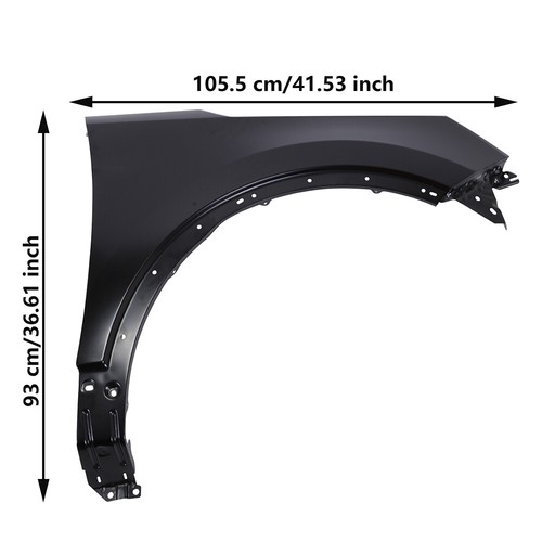 Fender Fits For 2016-2017 Ford Explorer Front Passenger Side Primed Steel RH - Picture 2 of 10