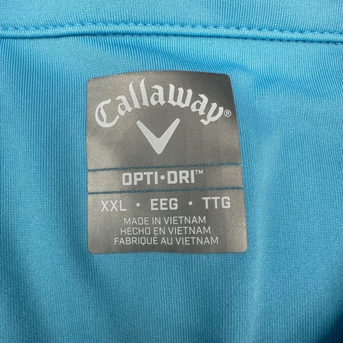 Callaway Golf Polo Shirt Mens Opti Dri XXL Margarita Blue Orange Slice Kitschy - Picture 6 of 10