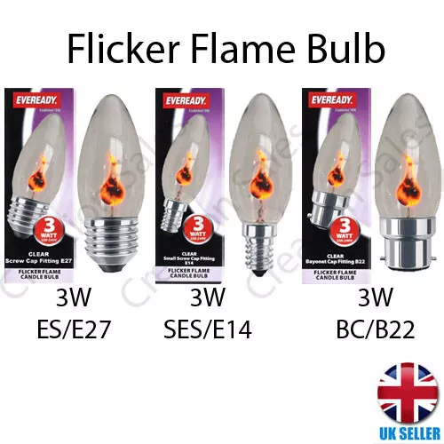 3 watt flickering light bulb deals