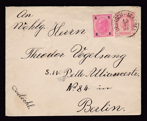 Österreich 5k Ganzsachen Briefumschlag erhöht + 5k Einzel Matrei Stempel mit Inhalt - Bild 1 von 2