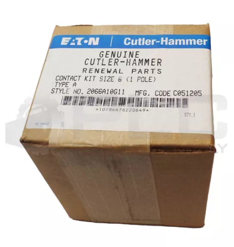 SEALED NEW EATON CUTLER HAMMER 2066A10G11 CONTACT KIT SIZE 6 1 POLE TYPE A