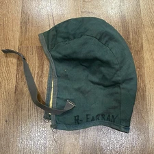 Vtg Air Force Green Aviator Pilot Skull Cap Military Helmet Liner Sz 7-7 1/4 USA