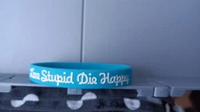 David and Goliath Wristband Rubber Bracelet - Live Stupid Die Happy