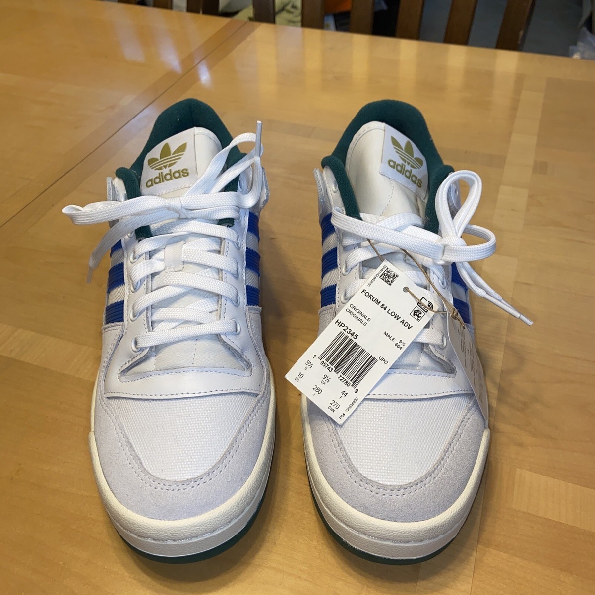 adidas Forum 84 Low ADV White/ Bluebird / Green 10