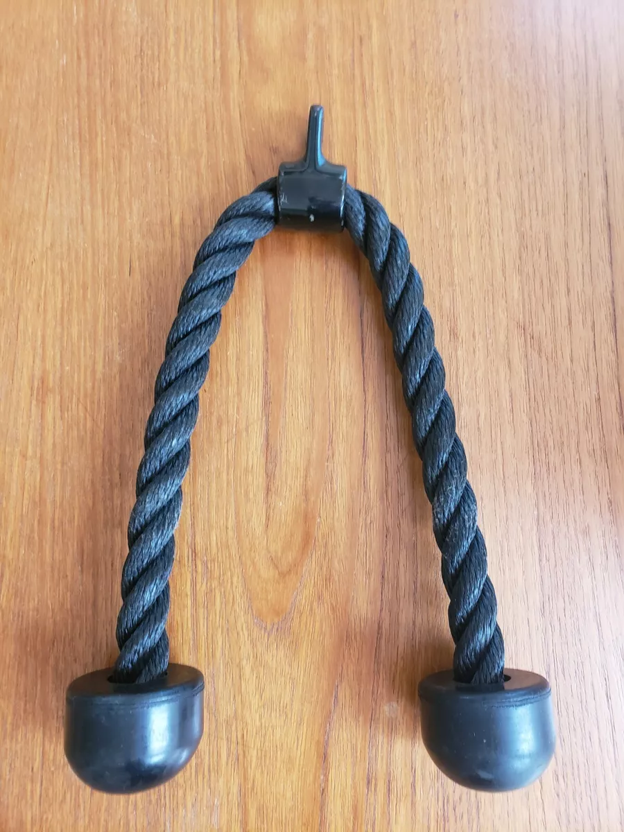Cable tricep pushdown with rope clearance