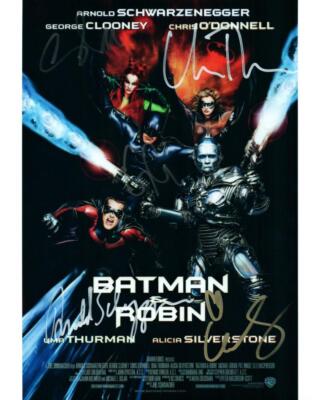 Arnold Schwarzenegger Thurman Silverstone +2 signed 8x10 PhotoautographedPic COA