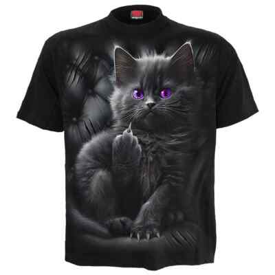 SPIRAL DIRECT CATTITUDE T-Shirt lustig Katze Kätzchen süß Boss Unisex Oberteil Shirt