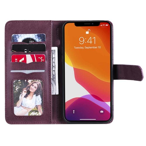 For iPhone 16 15 14 13 12 11 XR SE 7 8 Plus Wallet Card Stand Leather Case Cover - Picture 47 of 73