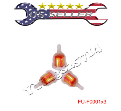3 pcs Gas Fuel Filter ATV Go Kart pit Bike 50 70 90 110 125 150 200 250cc Taotao