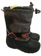 Kamik Girls' Waterproof Snow Boots Brown and Orange New Sz 4