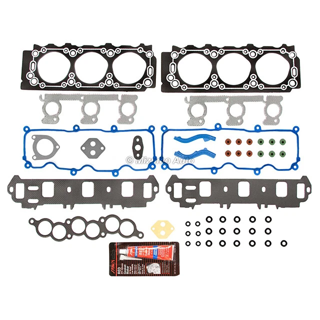 Juego de juntas de culata aptas para 96-00 Ford Windstar Taurus Mercury Sable 3.0 OHV VIN 1, U Foto 2 de 4