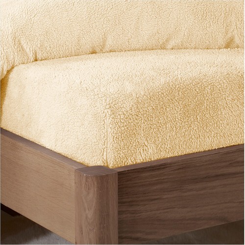 Sábana de cama de lana polar de peluche acogedora cálida extra profunda 30 cm cama doble tamaño - Imagen 30 de 87