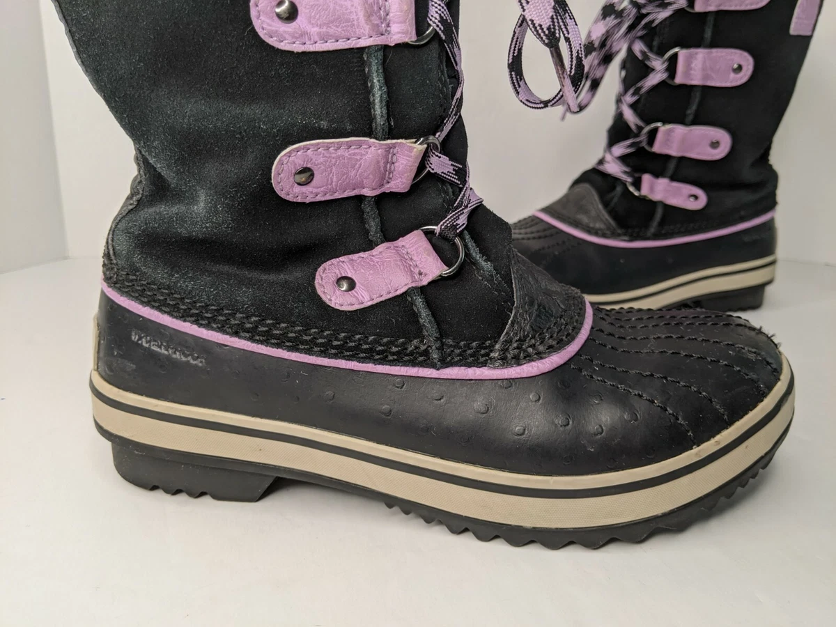 Sorel Womens Tofino Winter Boots Leather Floral Up Faux Fur Lined | eBay