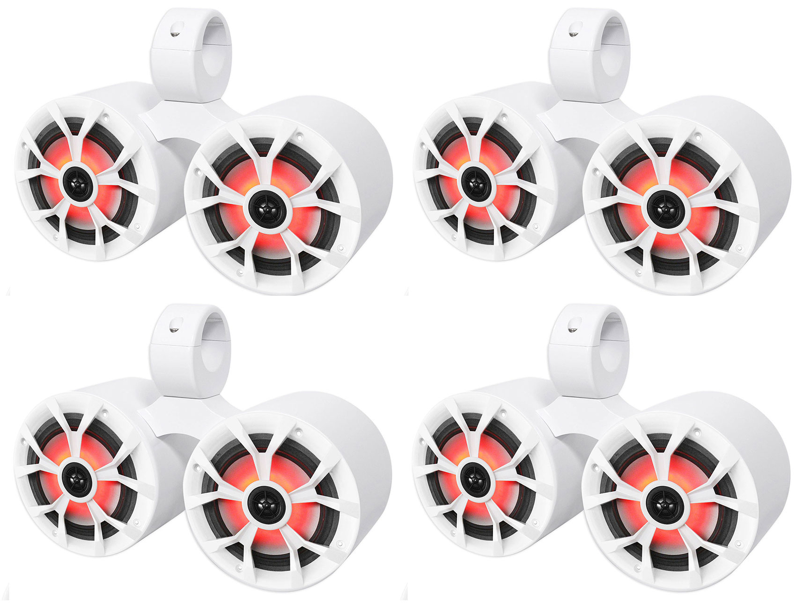 4 Двойные светодиодные колонки для морского вейкборда Rockville RKL65MBW мощностью 65 ВТ 2 цветные решетки 113590₽