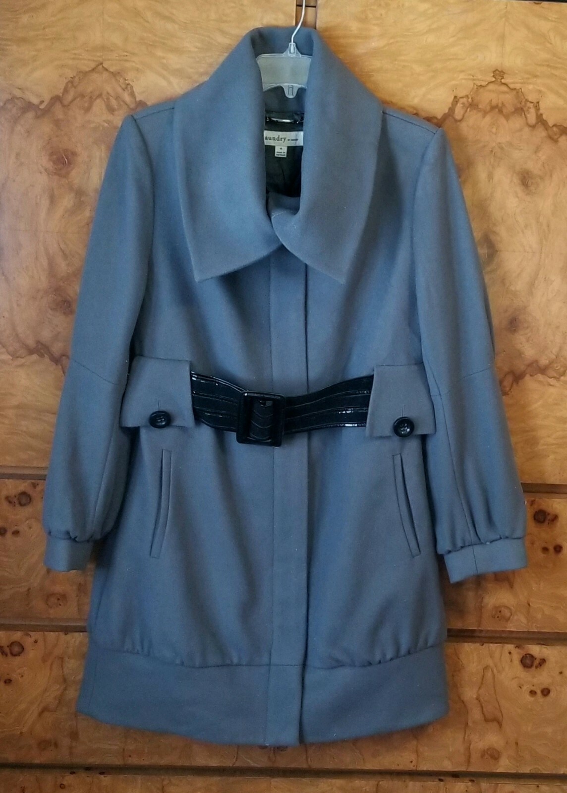 GRAY WOOL BLEND FASHION COAT ~ 14 