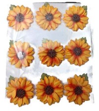 Layered Sunflower Paper Flowers - 9pc