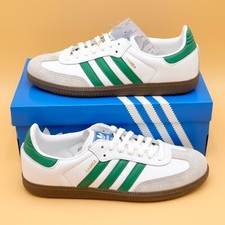 Adidas Originals Samba OG Shoes Cloud White Green IG1024   Men's Sizes NEW