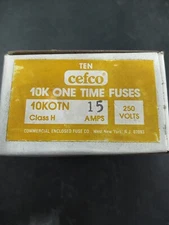 (Box of 10) CEFCO 10KOTN-15 15-Amp Time-Delay Fuse fits NON-15