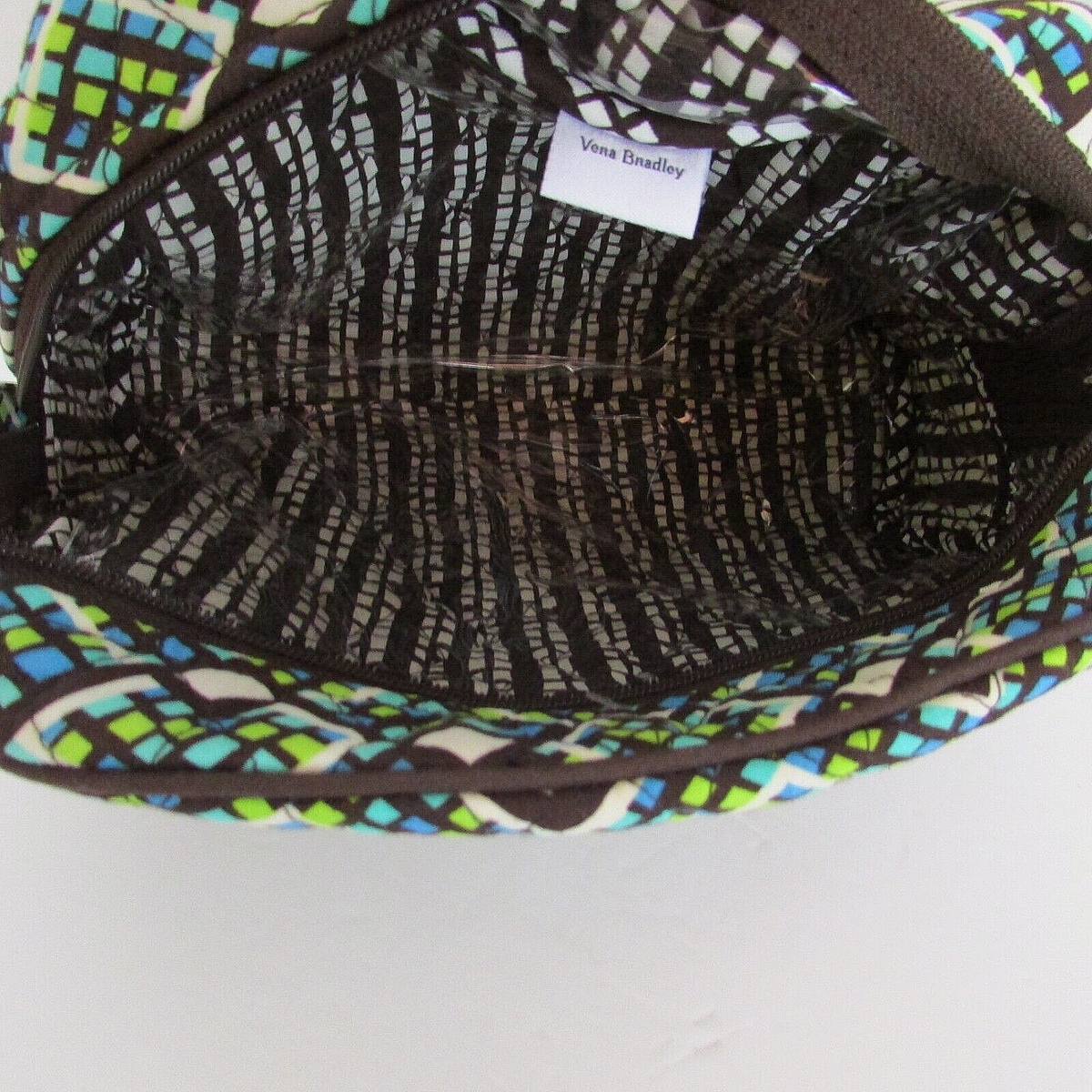 Vera Bradley Large Zip Cosmetic Bag Rain Forest Travel CASE-NWOT 