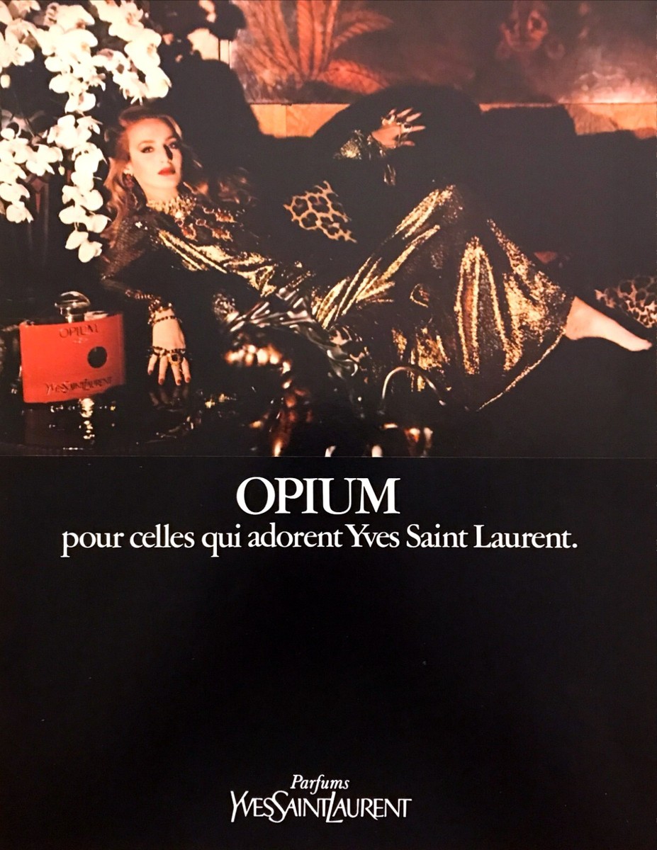 1981 Model Jerry Hall photo Yves Saint Laurent Opium Perfume