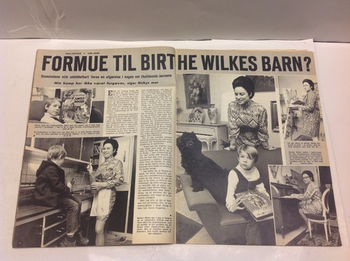 BIRTHE WILKE DANISH SINGER FRONT COVER SON RICKY VINTAGE DANISH MAGAZINE 1969. - Picture 5 of 9